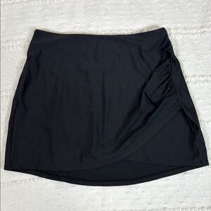 Quince Black Wrap Skirt Swim Cover Up Size Large‎
